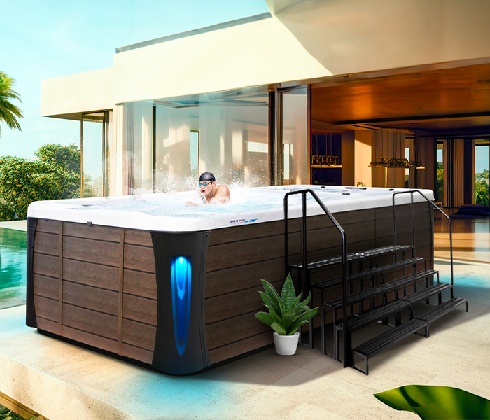 Calspas hot tub being used in a family setting - Mexico City